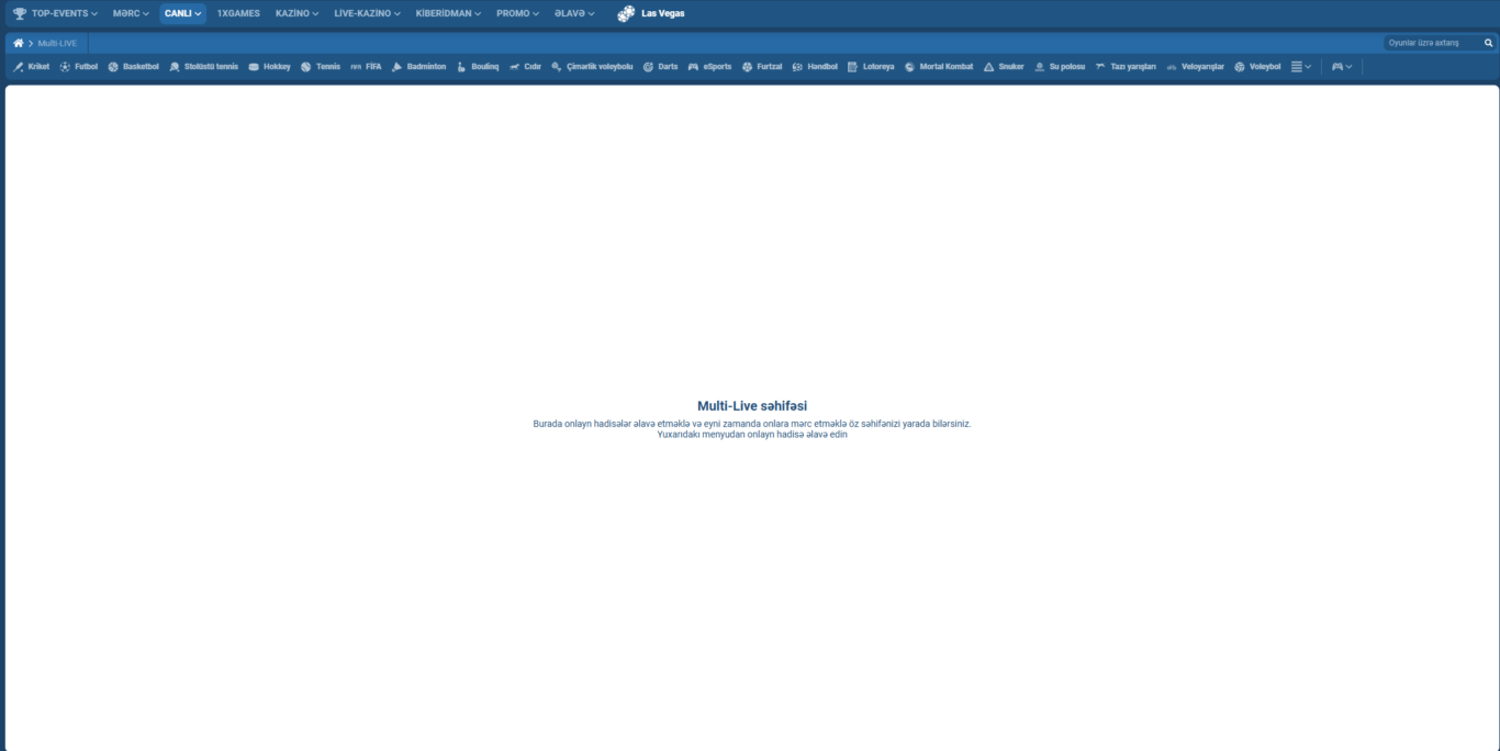 1xBet canlı bahis Azərbaycan